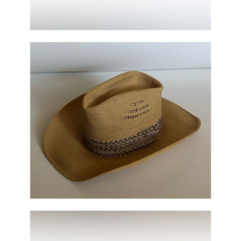 Vintage Resistol Stagecoach Classic Straw Western Hat ~ Regular Fit ~ Excellent